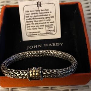 John Hardy STERLING Silver and 18carat Gold Woven Bracelet
